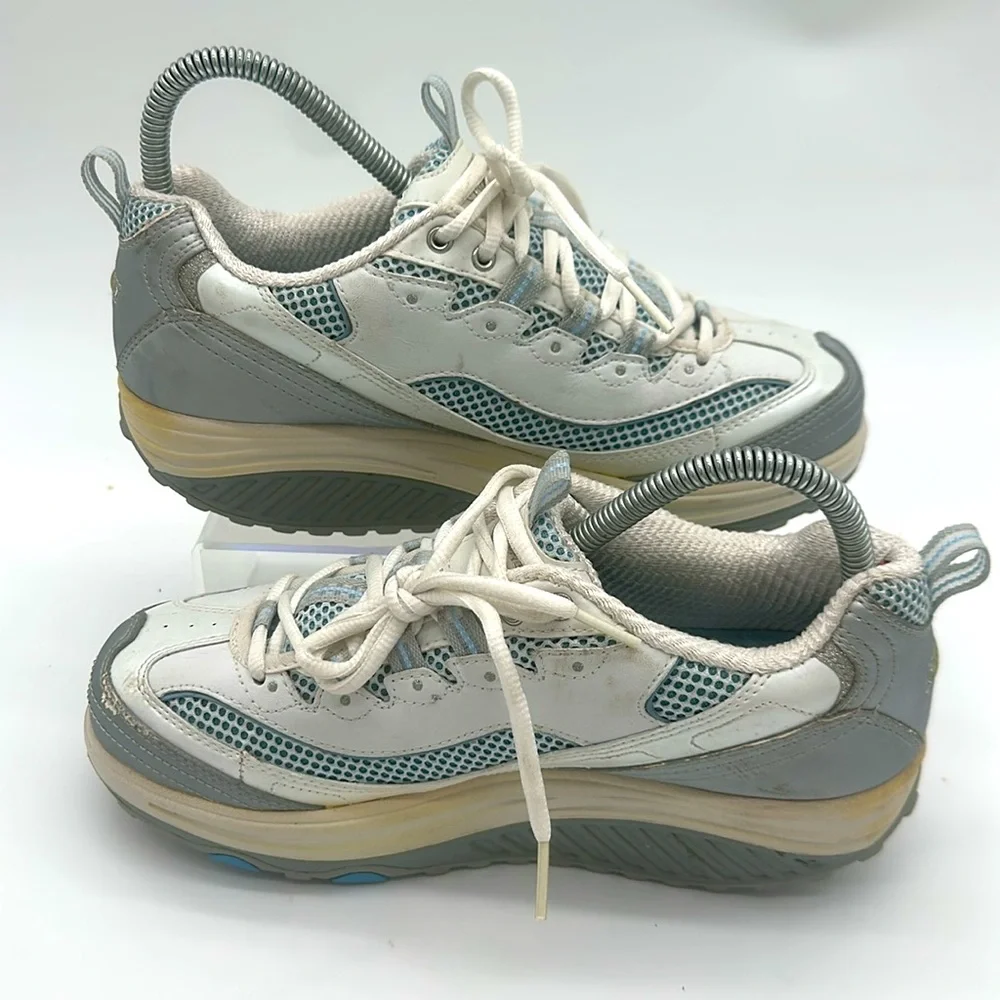 Skechers Shape Up (11803) Shoes Women’s Size 7.5 White - Blue - Silver